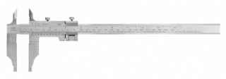 Posuvné měřítko s hroty China, 0-200 mm, ČSN 251234, Inox chrom 