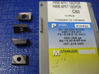 Vyměnitelná břitová destička APKT 1003PDR-HM90,IC950, Iscar
