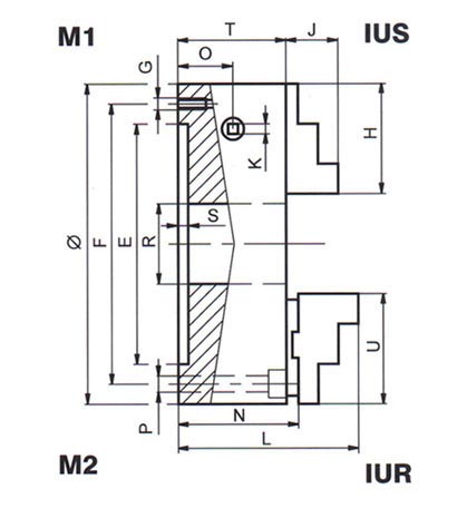Univerzální samostředící sklíčidlo IUS 315/4-1M1, ČSN 243801
