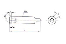 Redukční pouzdro Morse s vnitřním čtyřhranem - MK6 - 35x35 mm, ČSN 241252, 241253. Škoda