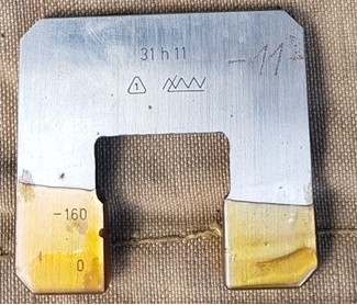 Třmenový kalibr jednostranný - 17 h7. Ocelový plech. ČSN 253180, 253182, DIN 2235