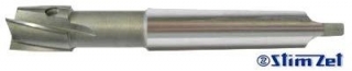 Záhlubník s kuželovou stopkou a výměnnými vodícími čepy - 15 mm, HSS, ČSN 221606
