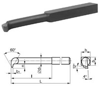 Soustružnický nůž na vnitřní závit, pravý, HSS, ČSN 223315 - 12x12x125