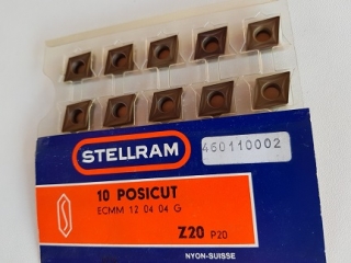 Vyměnitelná břitová destička ECMM 120404 G P20, Z20, 10 POSICUT, STELLRAM