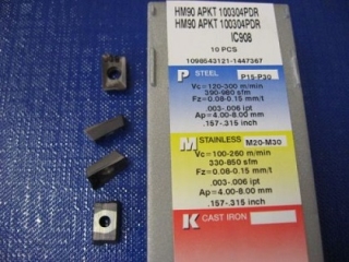 Vyměnitelná břitová destička APKT 100304PDR-HM90,IC908, Iscar