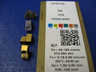 Vyměnitelná břitová destička TAGB 608Y,IC808, Iscar