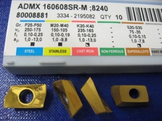Vyměnitelná břitová destička ADMX 160608SR-M,8240, Pramet